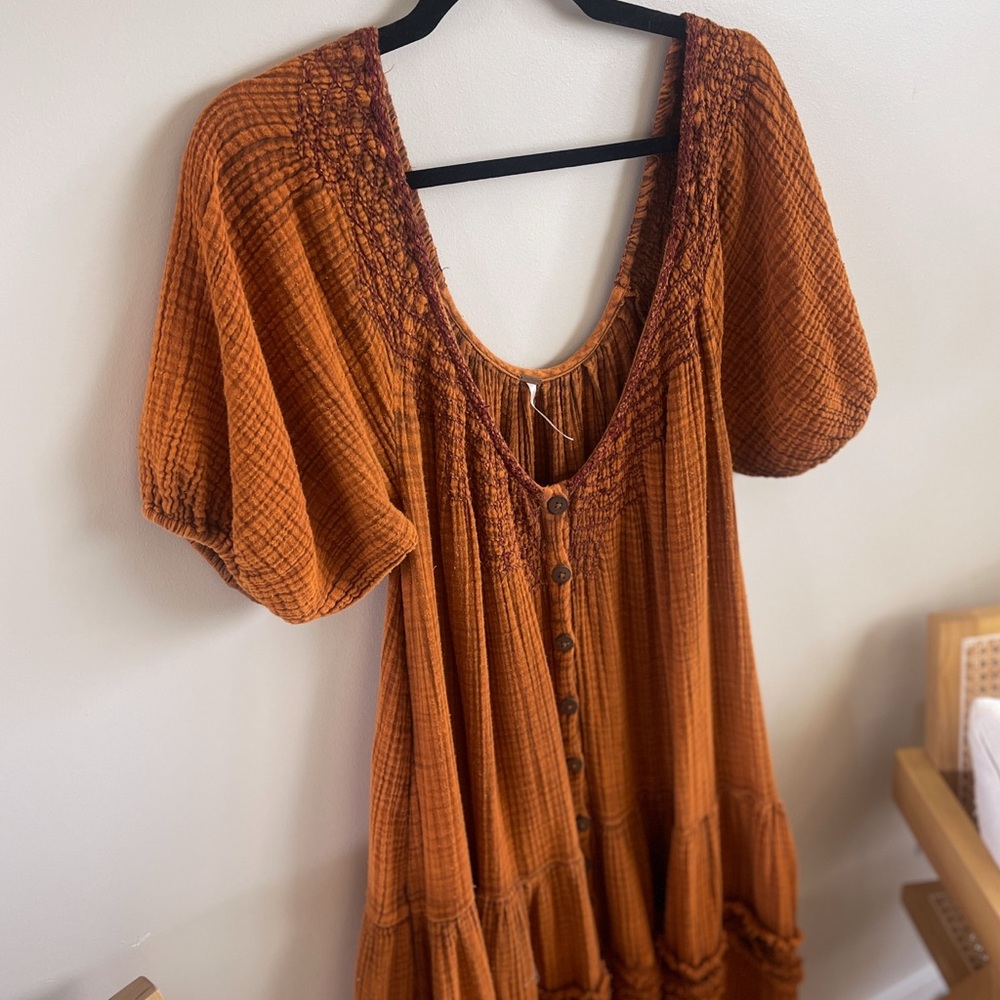 Free People Rust Midi Dress - Picture 2 of 3